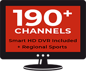 190 Channel TV with sports icon